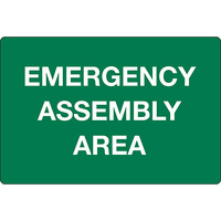 Emergency Assembly Area Safety Sign 450mm x 300mm